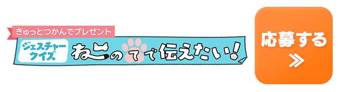 ぎゅっとつかんでプレゼント「ジェスチャーゲーム　ねこのてで伝えたい！」