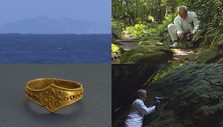 写真：沖ノ島の風景・宝物、撮影風景