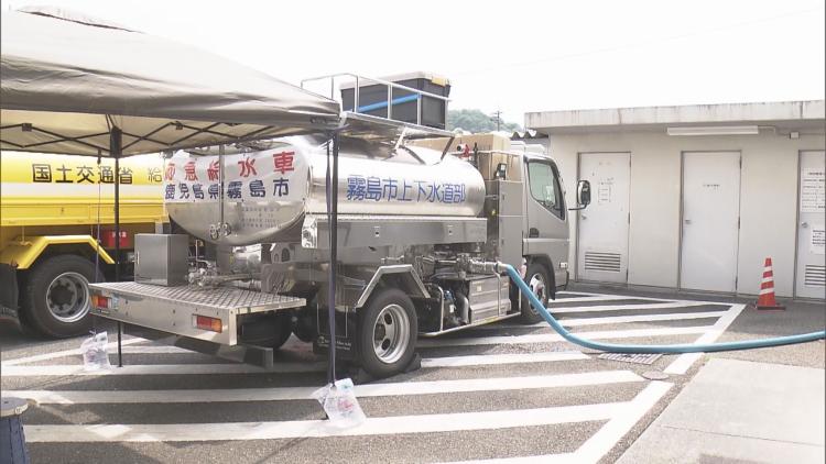 霧島市の給水車